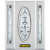 64 In. x 82 In. Full Oval Lite Pre-Finished White Steel Entry Door with Sidelites and Brickmould