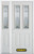 50 In. x 82 In. 2-Lite 2-Panel Pre-Finished White Steel Entry Door with Sidelites and Brickmould