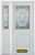 50 In. x 82 In. 1/2 Lite 1-Panel Pre-Finished White Steel Entry Door with Sidelites and Brickmould