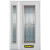 48 In. x 82 In. Full Lite Pre-Finished White Steel Entry Door with Sidelites and Brickmould