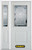 48 In. x 82 In. 1/2 Lite 1-Panel Pre-Finished White Steel Entry Door with Sidelites and Brickmould