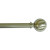 66 Inch - 120 Inch Brushed Nickel 3/4 Inch Telescoping Curtain Rod Kit with Sphere Finial