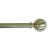 36 Inch - 66 Inch Brushed Nickel 3/4 InchTelescoping Curtain Rod Kit with Sphere Finial