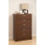 Warm Cherry Series 9 Designer 5 Drawer Chest