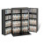 Black Locking Media Storage Cabinet with Shaker Doors