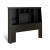 Black Full/Queen Tall Slant-Back Bookcase Headboard