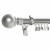 72-144 Inch Ball Traverse Rod in Antique Silver Finish