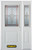 48 In. x 82 In. 1/2 Lite 1-Panel Pre-Finished White Steel Entry Door with Sidelite and Brickmould