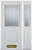 48 In. x 82 In. 1/2 Lite 1-Panel Pre-Finished White Steel Entry Door with Sidelite and Brickmould