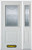 48 In. x 82 In. 1/2 Lite 1-Panel Pre-Finished White Steel Entry Door with Sidelite and Brickmould