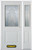 48 In. x 82 In. 1/2 Lite 1-Panel Pre-Finished White Steel Entry Door with Sidelite and Brickmould