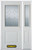 52 In. x 82 In. 1/2 Lite 1-Panel Pre-Finished White Steel Entry Door with Sidelite and Brickmould