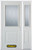 52 In. x 82 In. 1/2 Lite 1-Panel Pre-Finished White Steel Entry Door with Sidelite and Brickmould