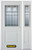 50 In. x 82 In. 1/2 Lite 1-Panel Pre-Finished White Steel Entry Door with Sidelite and Brickmould