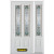 48 In. x 82 In. 2-Lite 2-Panel Pre-Finished White Steel Entry Door with Sidelite and Brickmould