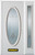 52 In. x 82 In. Full Oval Lite Pre-Finished White Steel Entry Door with Sidelite and Brickmould