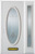 48 In. x 82 In. Full Oval Lite Pre-Finished White Steel Entry Door with Sidelite and Brickmould