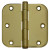 3-1/2 Inch  Solid Brass 5/8rd Door Hinge