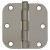 3 Inch  Bright Nickel 5/8rd Door Hinge 2pk