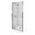 Purist Frameless Pivot Shower Door in Bright Silver