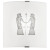 GRAFIK Wall Light 1L; Frosted Glass with Egyptian Motif