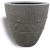 14 Inch Fiberglass Pot - Grey with Dots