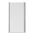 Fluence Frameless Pivot Shower Door in Bright Silver