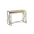 Console Table - 2Pcs / Natural With Chrome Metal