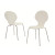 Dining Chair - 4Pcs / 34''H / White Bentwood With Chrome