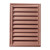18 Inch x 24 Inch x 2 Inch Polyurethane Functional Rectangle Vertical Louver Gable Grill Vent with Wood Grain Texture