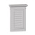 26-1/2 Inch x 33-1/2 Inch x 3 Inch Functional Rectangle Vertical Louver Gable Grill Vent with Trim and Crosshead