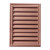 20 Inch x 30 Inch x 2 Inch Polyurethane Functional Rectangle Vertical Louver Gable Grill Vent with Wood Grain Texture