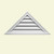 66 Inch x 22 Inch x 2 Inch Polyurethane Decorative Triangle Louver Gable Grill Vent