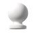 16 Inch x 12 Inch x 12 Inch Primed Polyurethane Post Ball Top Finial