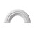 60 Inch x 41-1/4 Inch x 2-3/4 Inch Polyurethane Half Round Arch Decorative Trim with End Cap