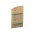 60 Inch x 24 Inch x 1-1/2 Inch Wood Grain Texture 4 Board and Batten Elliptical Shutter