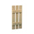48 Inch x 16 Inch x 1-1/2 Inch Wood Grain Texture 3-Plank Board and Batten Shutter