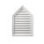 24 Inch x 30 Inch x 2 Inch Polyurethane Decorative Peaked Louver Gable Grill Vent