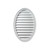 24-1/2 Inch x 37 Inch x 1-5/8 Inch Polyurethane Functional Oval Vertical Louver Gable Grill Vent