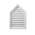 36 Inch x 24 Inch x 2 Inch Polyurethane Decorative Peaked Louver Gable Grill Vent