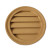 22 Inch x 1-5/8 Inch Polyurethane Functional Round Louver Gable Grill Vent with Wood Grain Texture