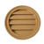 18 Inch x 1-5/8 Inch Polyurethane Functional Round Louver Gable Grill Vent with Wood Grain Texture