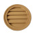 18 Inch x 1-5/8 Inch Polyurethane Functional Round Louver Gable Grill Vent with Wood Grain Texture