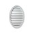 18 Inch x 24 Inch x 1-5/8 Inch Polyurethane Decorative Oval Vertical Louver Gable Grill Vent