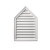 36 Inch x 18 Inch x 2 Inch Polyurethane Decorative Peaked Louver Gable Grill Vent