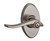 Avalon Privacy Lever with Oval Rose in Satin Nickel