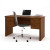 Somerville Executive desk with two pedestals  in Tuscany Brown