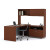 Pro-Linea L-shaped with Hutch Kit in Cognac Cherry