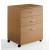 Essentials 3-Drawer Mobile File  - Natural Maple