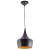 63871 1 Light Vintage Hanging Pendant Light Fixture; Oil Rubbed Bronze Finish with Gold Interior